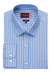 Brook Taverner Rufina Shirt | Blue/White Stripe