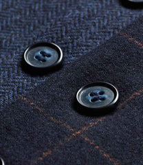 BK521 Navy herringbone Detail
