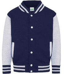 JH043B Oxford Navy/Heather Grey Front