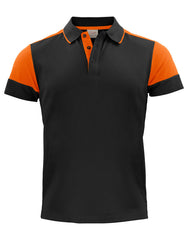 Printer Prime Polo Shirt | Black & Orange