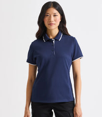 Premier Ladies Contrast Coolchecker® Piqué Polo Shirt | Navy/White