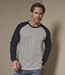 T5072 Heather Grey/Navy Model
