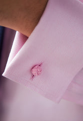 Brook Taverner Andora Shirt | White Herringbone