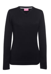 Brook Taverner Atlanta V-neck Jumper | Black
