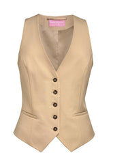 Brook Taverner Beatrice Waistcoat | Sand