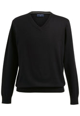 Brook Taverner Berlin V-Neck Jumper | Moss