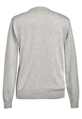 Brook Taverner Boston V-neck Jumper | Silver