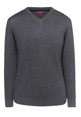 Brook Taverner Boston V-neck Jumper | Silver