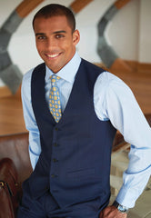Brook Taverner Busso Waistcoat | Navy Check