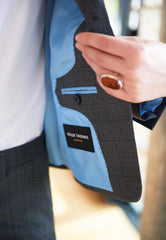 Brook Taverner Calvi Jacket | Grey Check