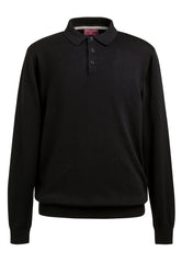 Brook Taverner Casper Knit Polo | Black