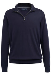 Brook Taverner Copenhagen 1/4 Zip Jumper | Navy