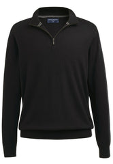 Brook Taverner Copenhagen 1/4 Zip Jumper | Black