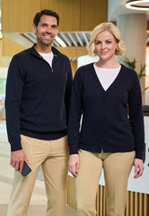 Brook Taverner Copenhagen 1/4 Zip Jumper | Black