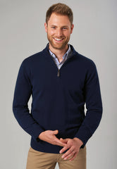 Brook Taverner Dallas 1/4 zip Jumper | Navy