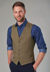 Brook Taverner Emilio Waistcoat | Grey Check
