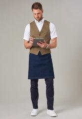 Brook Taverner Emilio Waistcoat | Navy Check