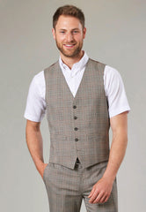 Brook Taverner Emilio Waistcoat | Grey Check