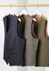 Brook Taverner Emilio Waistcoat | Green Chk