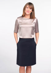 Brook Taverner Empoli Skirt | Navy