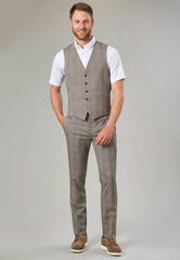 Brook Taverner Fabian Trouser | Grey Check