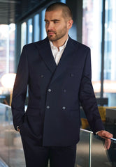 Brook Taverner Ferdinand Double Breasted Jacket | Black