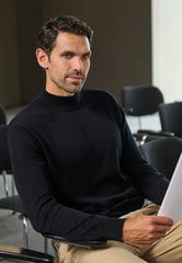 Brook Taverner Franklin Turtleneck Jumper | Navy