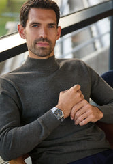 Brook Taverner Franklin Turtleneck Jumper | Charcoal