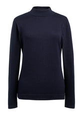 Brook Taverner Golden Turtleneck Jumper | Navy