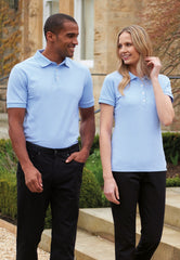 Brook Taverner Hampton Premium Cotton Polo | Sky Marl