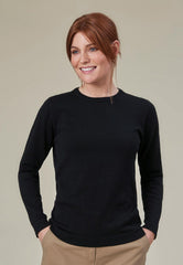 Brook Taverner Helena Crew Neck Jumper | Navy