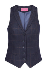 Brook Taverner Nashville Tweed Waistcoat | Navy Check