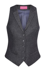Brook Taverner Nashville Tweed Waistcoat | Navy H/B