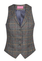 Brook Taverner Nashville Tweed Waistcoat | Green/Blue