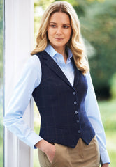 Brook Taverner Nashville Tweed Waistcoat | Navy H/B