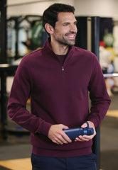 Brook Taverner Oakland 1/4 Zip Sweatshirt | Light Grey