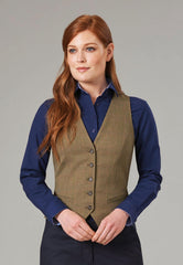 Brook Taverner Olivia Waistcoat | Green Chk