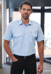 Brook Taverner Olympus Pilot Shirt | Blue