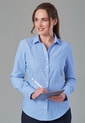 Brook Taverner Perano Blouse | Blue/White Stripe