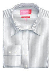 Brook Taverner Perano Blouse | White/Grey Stripe