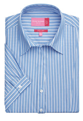 Brook Taverner Pescara Blouse | White/Grey Stripe