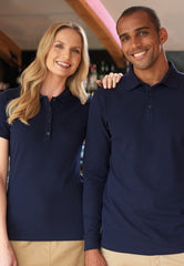 Brook Taverner Frederick Premium Cotton Polo | Sky Marl