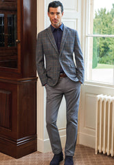 Brook Taverner Quebec Tweed Jacket | Navy H/B