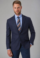Brook Taverner Quebec Tweed Jacket | Navy H/B