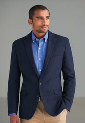 Brook Taverner Quebec Tweed Jacket | Navy H/B