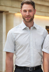 Brook Taverner Roccella Shirt | White/Grey Stripe