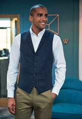Brook Taverner Rockwood Tweed Waistcoat | Grey/Brown