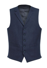 Brook Taverner Rockwood Tweed Waistcoat | Navy H/B