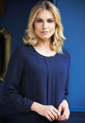 Brook Taverner Roma Blouse | Navy
