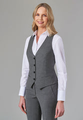 Brook Taverner Scapoli Waistcoat | Charcoal Pinstripe